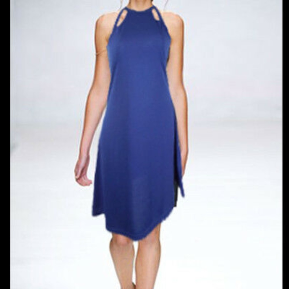 Sleeveless Party Mini Dress BLUE SIZE M